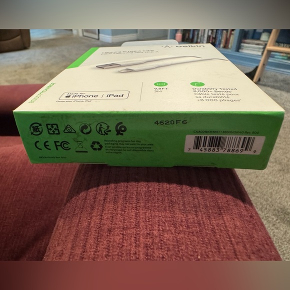 Belkin Lightning to USB-A Cable 9.8ft/3m - Picture 3 of 4